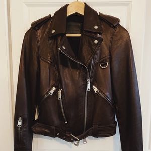 AllSaints leather jacket! Oxblood color